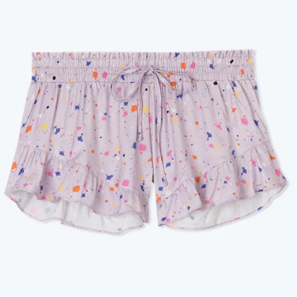 Summersalt ruffle purple, w paint splatter 🫟 pattern  shorts!! NWT!